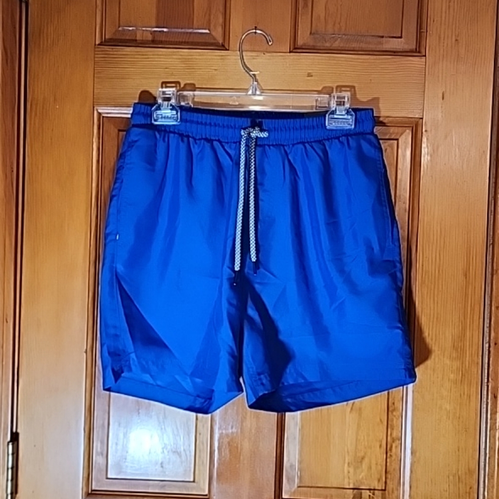 NWT INC INTERNATIONAL CONCEPTS Men's Quick-Dry Blue Swim Trunks Size Small